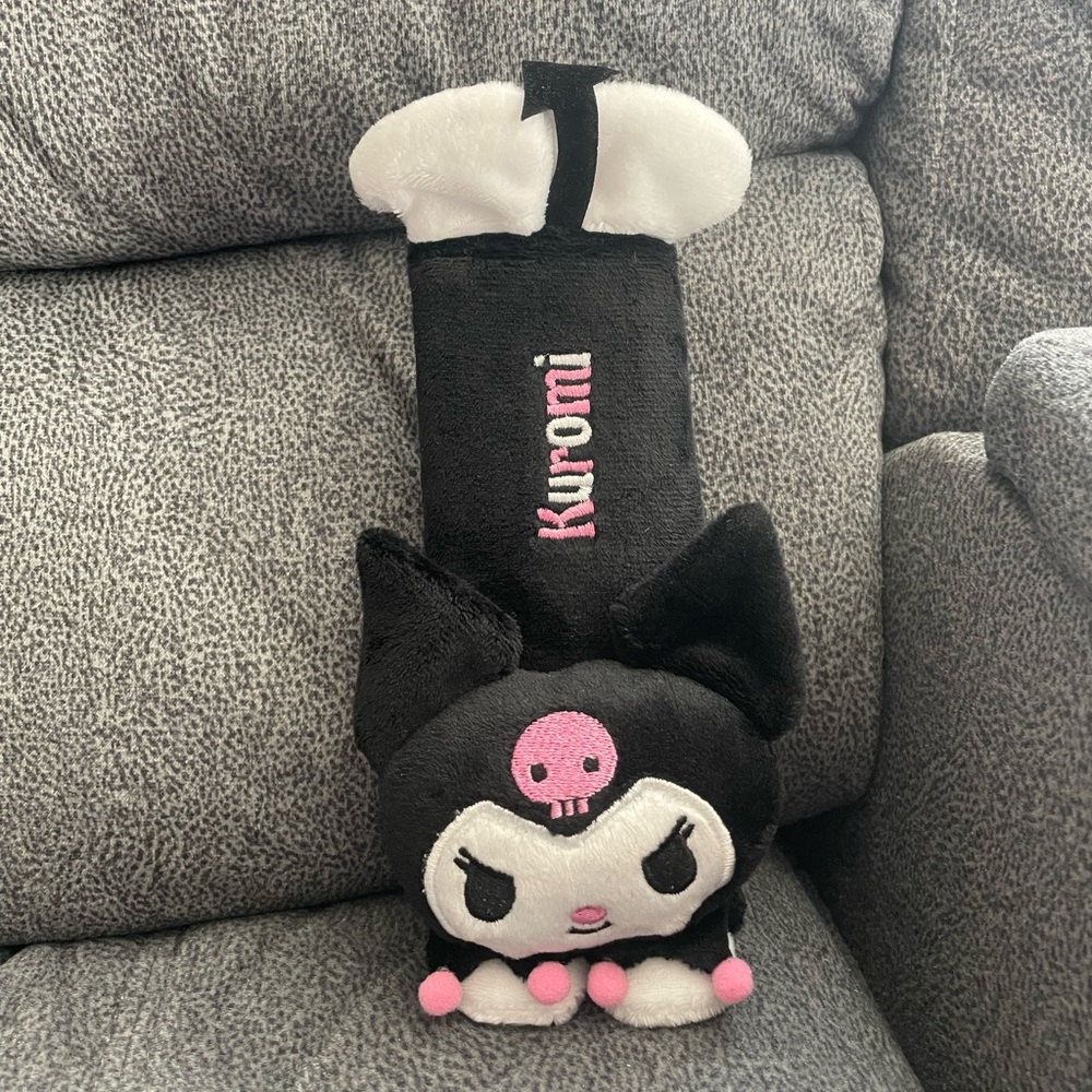 Black Kuromi Seatbelt Cover